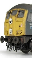 Class 24 which shows super detailed buffer beam with headcode discs at the correct thickness as well as the nose resprayed to represent full yellow ends.