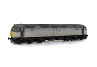 A picture of 47276 Full respray into faded Railfreight livery and converted to a cutaway buffer beam. Details include heavy fading and special effects where sector vinyls used to be, paint flaking, driver, foot tread plates below doors, pipe on nose, rectangular buffers at one end, finer ariels, body lowered, etched fan and grills, renumbered, detailed buffer beam at one end along with semi detailed at coupling end, moulded nose handrails replaced with wire including pommels and nose catch added.
