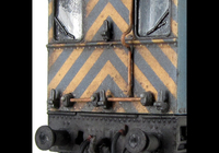A picture of 08881 Renumbered with very faded paintwork, detailed buffer beam including extra pipework under buffer at one end and semi detailed at coupling end, etched workplates and driver fitted.