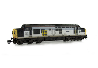 A picture of 37049 Full respray into Railfreight Sector livery. Other details include: body modifications including plated over boiler ports, semi detailed buffer beam at both ends, ariels removed, nose end converted to end door version with etched air horns and headcode surrounds, moulded roof grill replaced with 5 part etched fan and grill, bogie mod to reduce gap between body and bogies, speedo cable added, driver, renumbered and etched nameplates/plaques added.