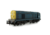 A picture of D8064 with cab and nose ends detailed with fine discs and holes filled with respray of yellow, roof grills replaced with much finer etched fan and grill, bogie modification to reduce the gap between body and bogies, renumbered, horn grill covers made finer, semi detailed buffer beam at both ends, finer side frame steps and speedo cable added.