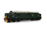 A picture of 37411 Full respray to BR Green with cantrail. Other details include: snowploughs, etched nameplates, bogie modification to reduce gap between body and bogies, driver, finer aerials, renumbered, speedo cable, etched 3D roof grill and fan, double detailed buffer beam at one end and semi detailed at coupling end.