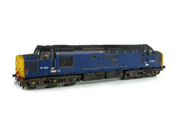A picture of 37422 Full respray into DRS livery with no vinyls. Details include bogie modification to reduce gap between body and bogies, moulded roof grill replaced with 3D etched fan and grill, finer aerial, speedo cable added, driver, detailed buffer beam at one end and semi detailed at coupling end, 3D cap on nose with glass/white headcode dots, special effect on nose ends with different yellow patches and nose catch added