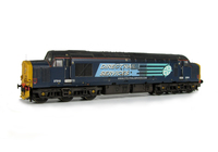 A picture of 37510 converted to a sealed beam headlight version with modifications to roof. Details include bogie modification to reduce gap between body and bogies, molded roof grill replaced with 3D etched fan and grill, finer aerial, speedo cable added, driver, detailed buffer beam at one end and semi detailed at coupling end, snowploughs and renumbered.