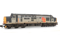 A picture of 37413 Details include bogie modification to reduce gap between body and bogies, faded paintwork, moulded roof grill replaced with 3D etched fan and grill, etched plates, aerial removed, speedo cable added, renumbered, livery modification with black grills and grey extension around windows, snowploughs and semi detailed buffer beam at both ends. 