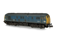 A picture of D5099 respray to BR Blue, extra fuel cap on battery box, semi detailed buffer beam at both ends, renumbered, headcode discs slimmed down and extra catches added, etched workplates, etched 3D roof grill with fan and speedo cable added.