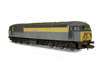 A picture of 56031 with full respray to dilapidated Dutch livery with paint chipping and fading. Details include; renumbered, brass buffers, special effects of blemishes where nameplates and plaques were taken off, finer mu sockets and aerials added. 