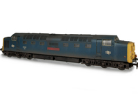 A picture of 55002 renumbered including livery modifications. Other details include: etched work plates, finer nose end handrails, headcode dots improved, driver, semi detaild buffer beam at both ends, bogie modification to reduce gap between body and bogies, roof grills replaced with much finer 3D etched versions, etched nameplates and speedo cable added.