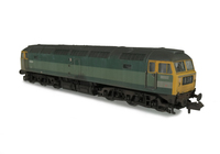A picture of 47256 with full respray into two tone livery with special effects of paint patches and distressed fading, Other details include; renumbered, headcodes changed and nose catch added.