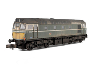 A picture of D5413 Heavily weathered with faded body, etched windscreen wipers, brass buffers added, etched work plates, moulded roof grill replaced with 3D etched fan and grill, modified battery box, renumbered, headcodes changed with glass like cover, speedo cable, nose end rubber window surrounds thinned down, nose end footsteps, cab window surrounds smoothed over and semi detailed buffer beam at both ends.