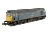 A picture of D5348 with full respray into BR Blue. Brass buffers added, snowploughs, token catcher recess added. etched windscreen wipers, boiler access panel taken off and smoothed over, etched work plates, moulded roof grill replaced with 3D etched fan and grill, modified battery box, renumbered, headcode changed with glass like cover, speedo cable, nose end rubber window surrounds thinned down, nose end footsteps, extended bar across nose, side cab window surrounds smoothed over and semi detailed buffer beam at both ends.
