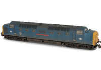A picture of 55004 renumbered including livery modifications. Other details include: headcode dots improved with etched overlay, bogie modification to reduce gap between body and bogies, roof grills replaced with much finer 3D etched versions and etched nameplates.
