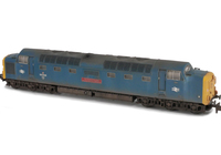 A picture of 55005 renumbered including livery modifications. Other details include: headcode dots improved with etched overlay, bogie modification to reduce gap between body and bogies, roof grills replaced with much finer 3D etched versions and etched nameplates.