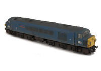 A picture of D70 converted to a headcode box version. Details include: etched roof grill and fan, etched plates, mods to match prototype, driver fitted, detailed buffer beam at one end, renumbered, slimmed down bogies, moulded nose end handrails replaced with wire versions and etched workplates added.