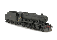 A picture of 48448  Added details include: renumbered, under the wires yellow stripe added, moulded coal replaced with real coal, loco crew added, etched depot plaques and work plates, extra details added, snowploughs and detailed buffer beam. 