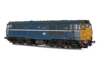 A picture of 31411 Added details include: semi respray of roof to blue and added white stripe with other livery modifications, renumbered, detailed buffer beam and semi detailed at coupling end, driver and moulded roof grills replaced with 3D etched fan and grill and converted to top hat version.