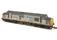 A picture of 37428 Details include: bogie modification to reduce gap between body and bogies, snowploughs, moulded roof grill replaced with 3D etched fan and grill, speedo cable added, semi detailed buffer beam at both ends, etched BR arrows and etched nameplates fitted.