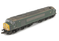 A picture of D6 Details include: renumbered, buffers painted black, etched work plates and nameplates, slimmed down etched headcode discs with extra catches added, more accurate etched 3D fan and grill and semi detailed buffer beam at both ends. 