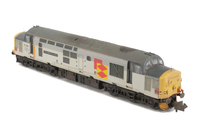 A picture of 37406 Details include: bogie modification to reduce gap between body and bogies, finer aerials, snowploughs, moulded roof grill replaced with 3D etched fan and grill, speedo cable added, semi detailed buffer beam at both ends, sector livery changed, nose catches, etched arrows and nameplates fitted.