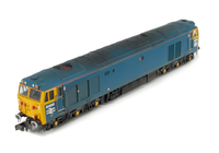 A picture of D400 Full respray to BR Blue with cantrail, silver windows and wheel bearings. Added details include: mu sockets replaced, moulded roof grills replaced with 3D fan and grill and headcodes improved.