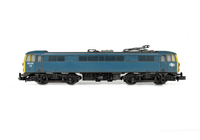 A picture of 86426 with a full respray into BR Blue and conversion to a 86/4, pommel added to nose handrails, brass buffers and semi detailed buffer beam at both ends.