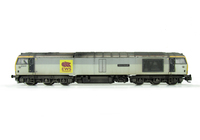 A picture of 60013  Faded paintwork with special effect on one engine door showing a different shade of grey, grey light surrounds, different coloured nameplates, renumbered, detailed buffer beam at one end and semi detailed at coupling end, body lowered. Relivery with EWS sticker, driver fitted and paint flaking on front window surrounds with silver showing through.